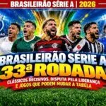Confira os jogos da 33ª rodada do Campeonato Brasileiro Série A 2026, com horários do MS.